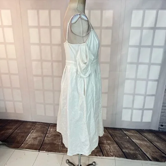 Lulu’s I've Got Love White Off-the-Shoulder Midi Dress size medium - Picture 9 of 15